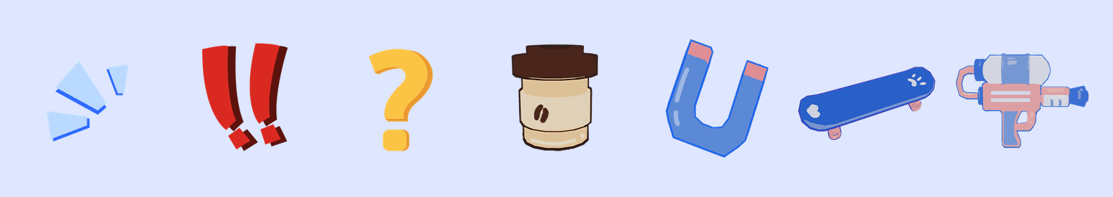 Feedback sprites and power-up icons