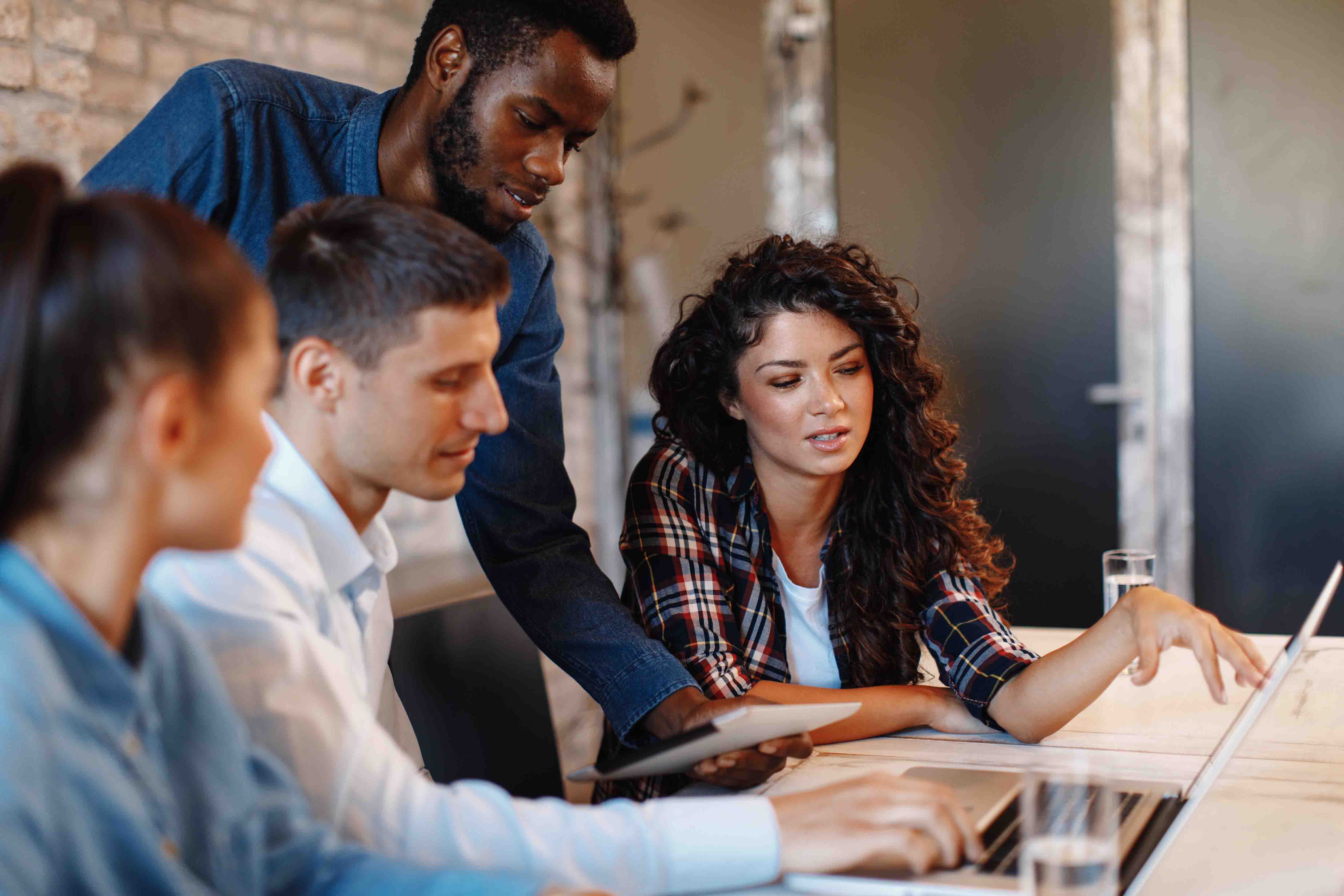 People at work in an office