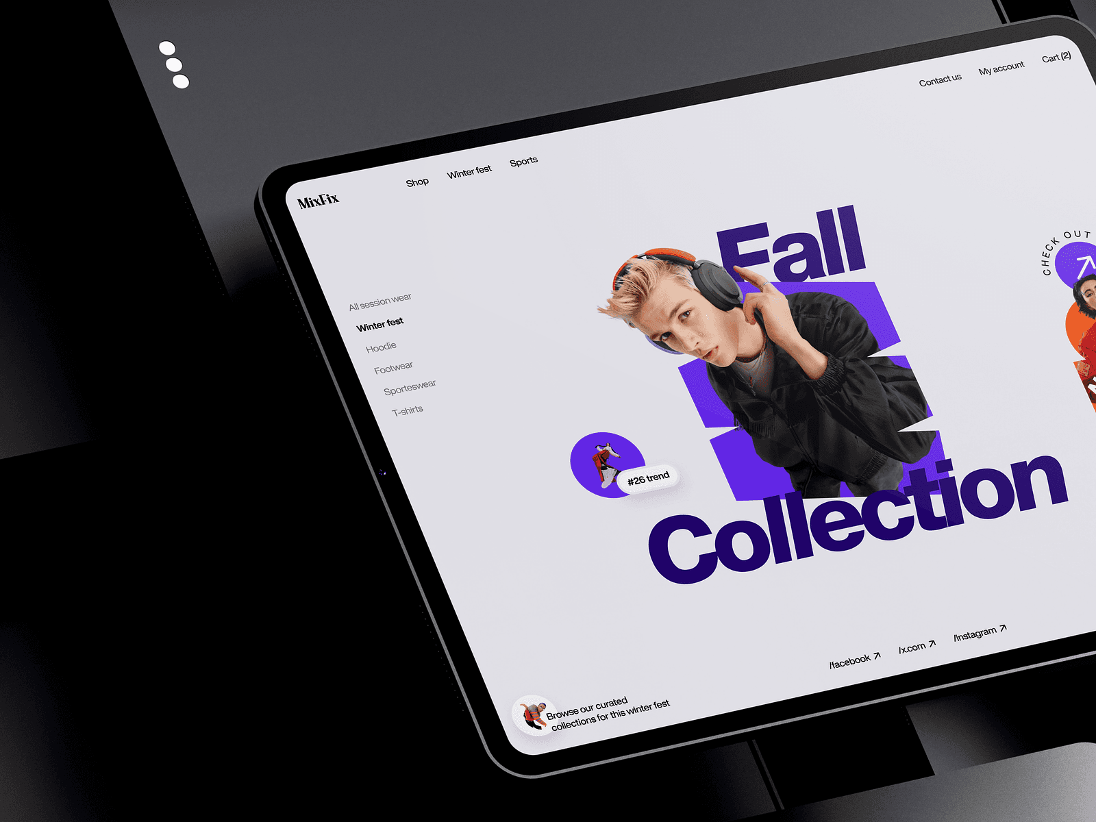 MixFix e-commerce website shot