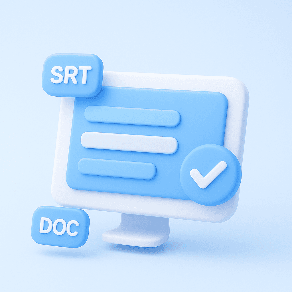 3D illustration of a document labeled “Creative” with four floating buttons showing sub-styles: Literary, Narrative, Poetic, and General. A checkmark badge is shown at the bottom left.