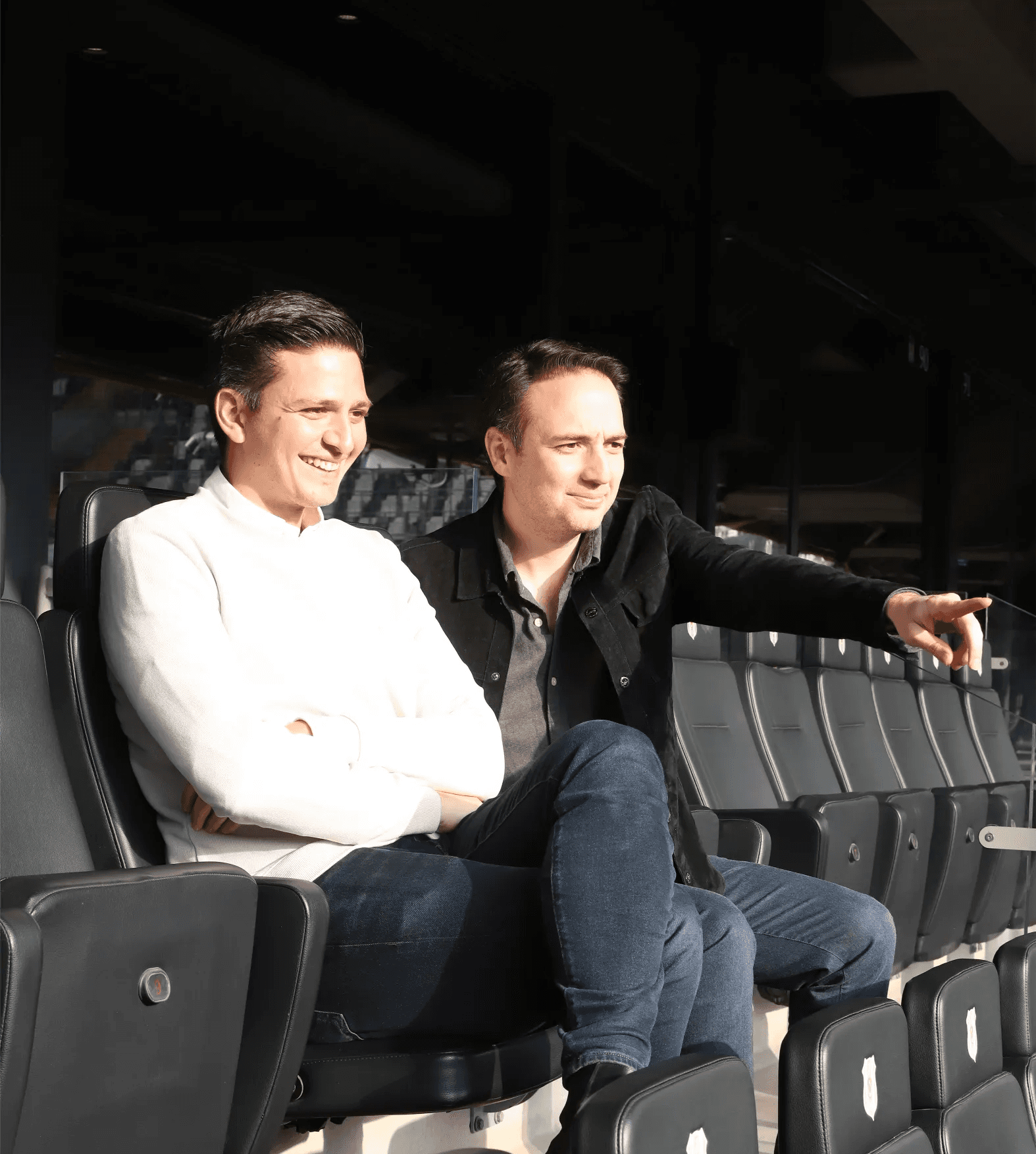 Coach explaining stuff to an athlete