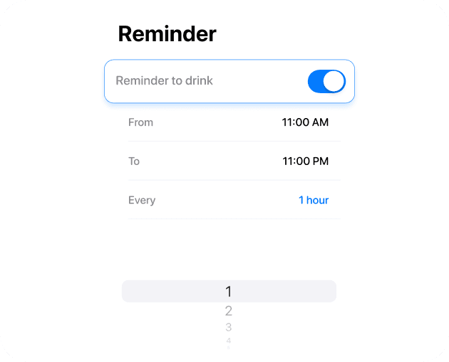 Smart drink reminders