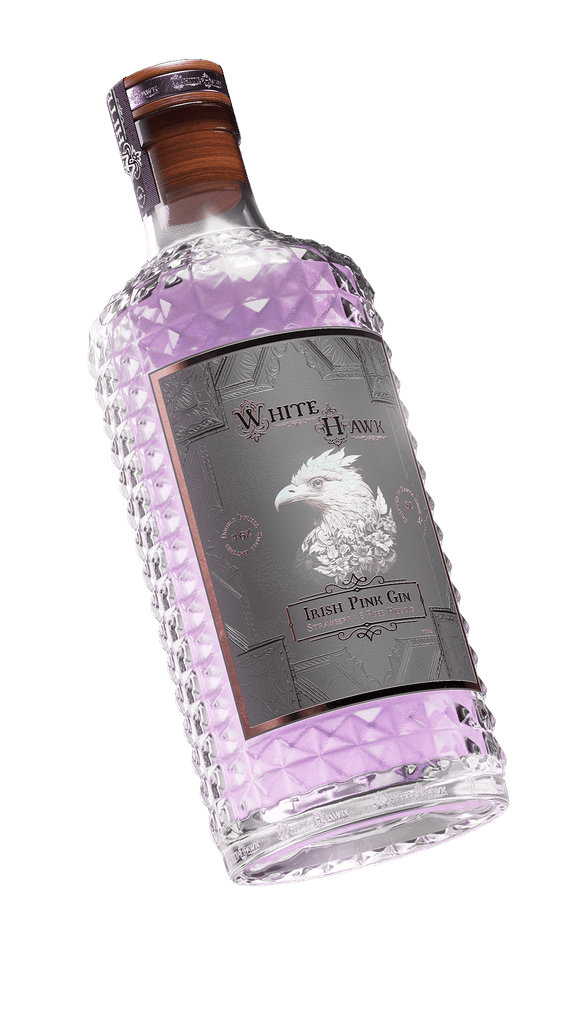 Fictitious Irish Pink Gin bottle designed in 3D