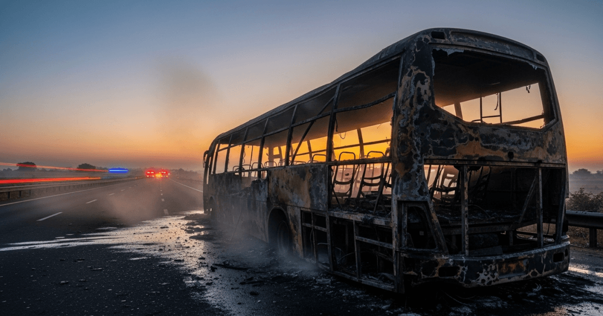 Indian Bus Tragedy: Over 25 Killed in Horrific Fire While Asleep