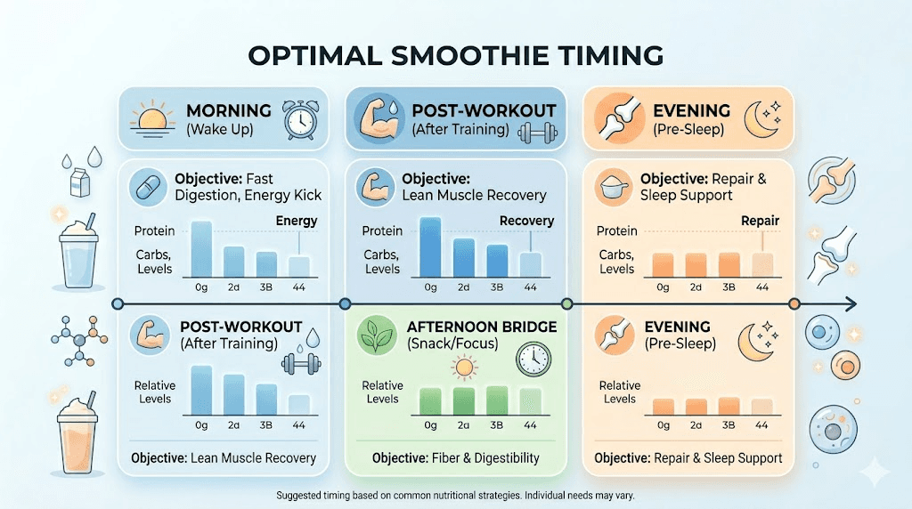 Best times to drink GLP-1 smoothies throughout the day for maximum benefit