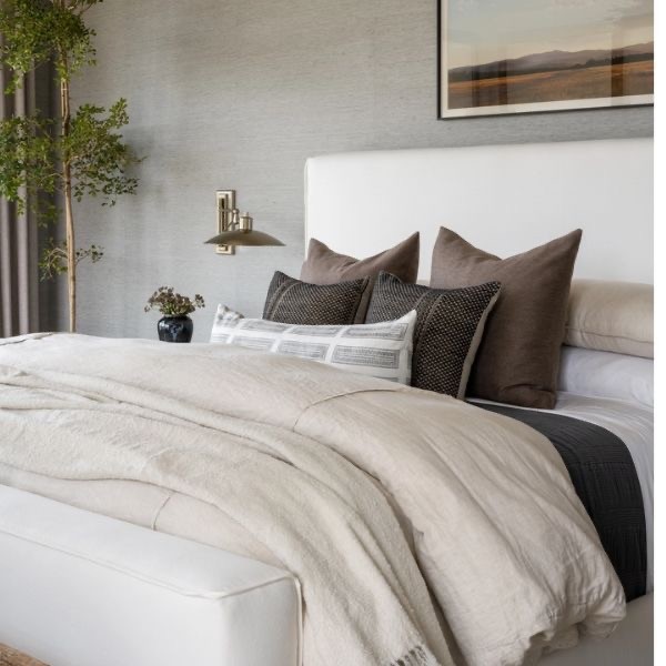 Beautiful neutral bedding