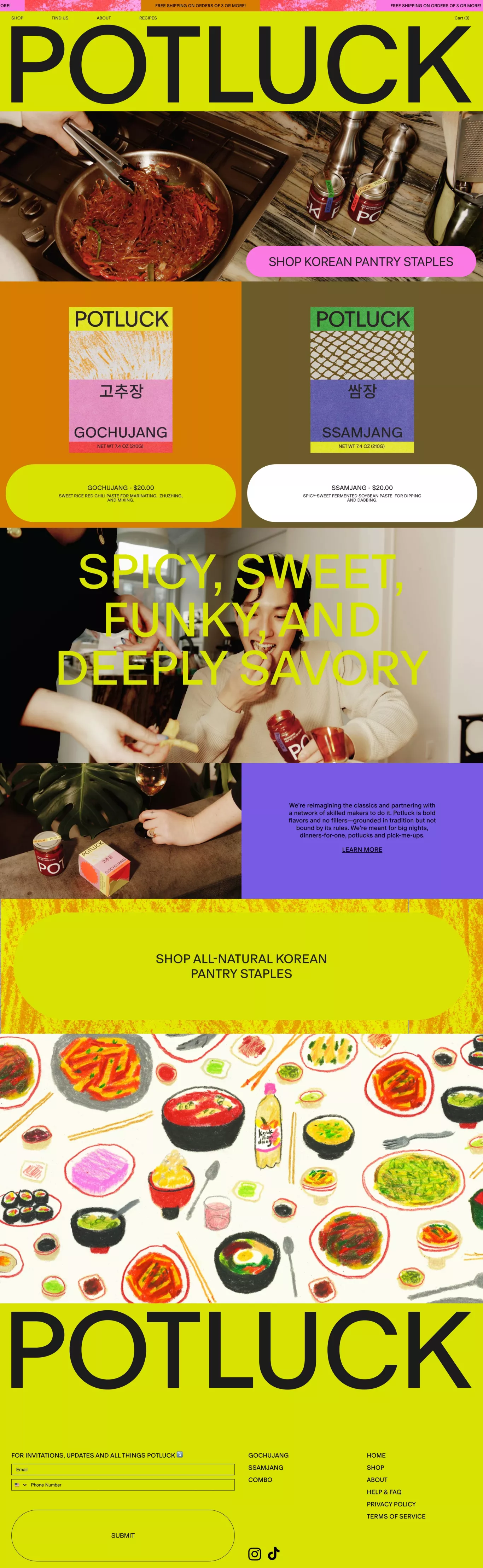 Shop ecommerce page screenshot showcasing Food & Drinks and Ecommerce design