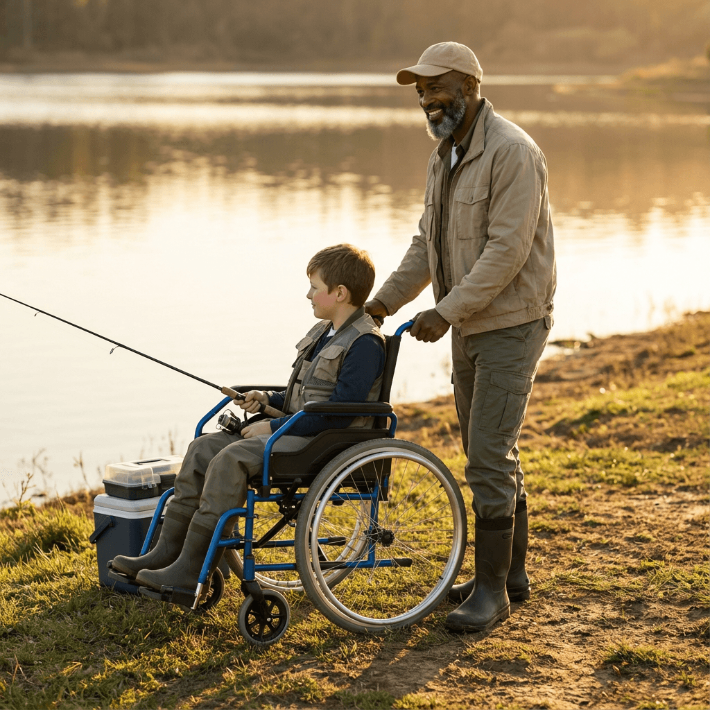 five children smiling while doing peace hand sign