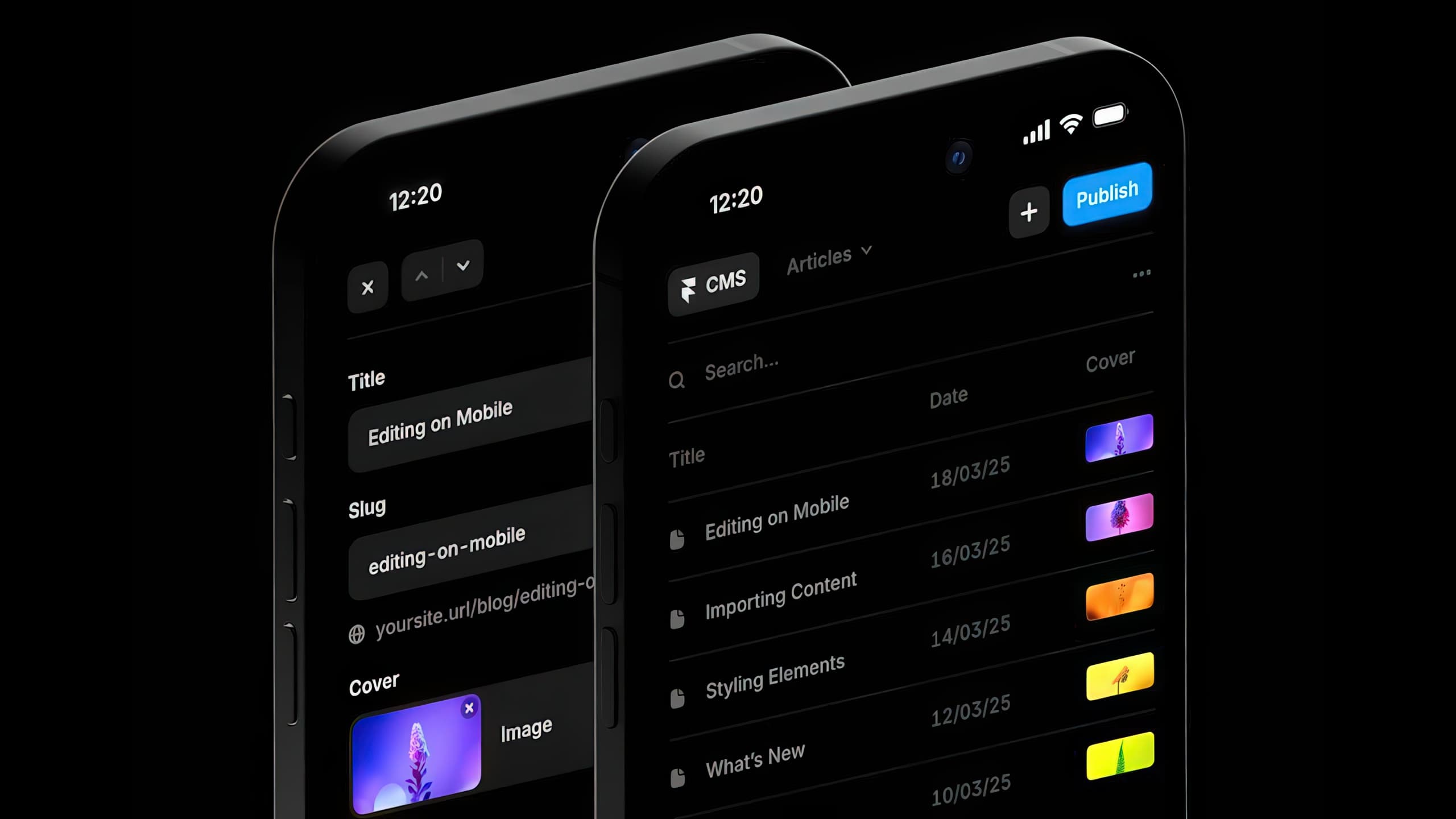 Mobile CMS in Framer