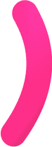 A curved pink shape resembling a stylized banana, set against a plain background.