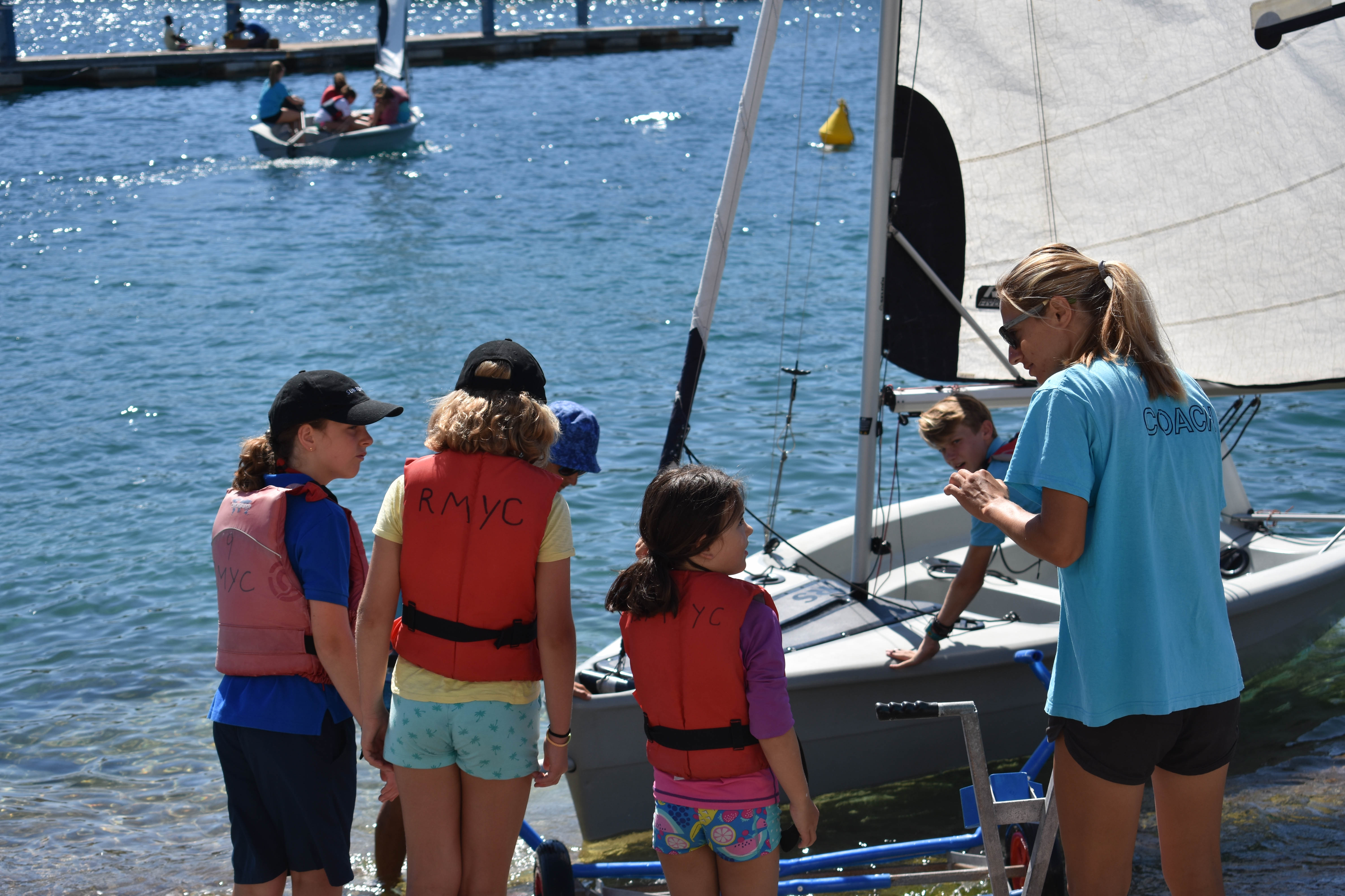 Group of men surfing