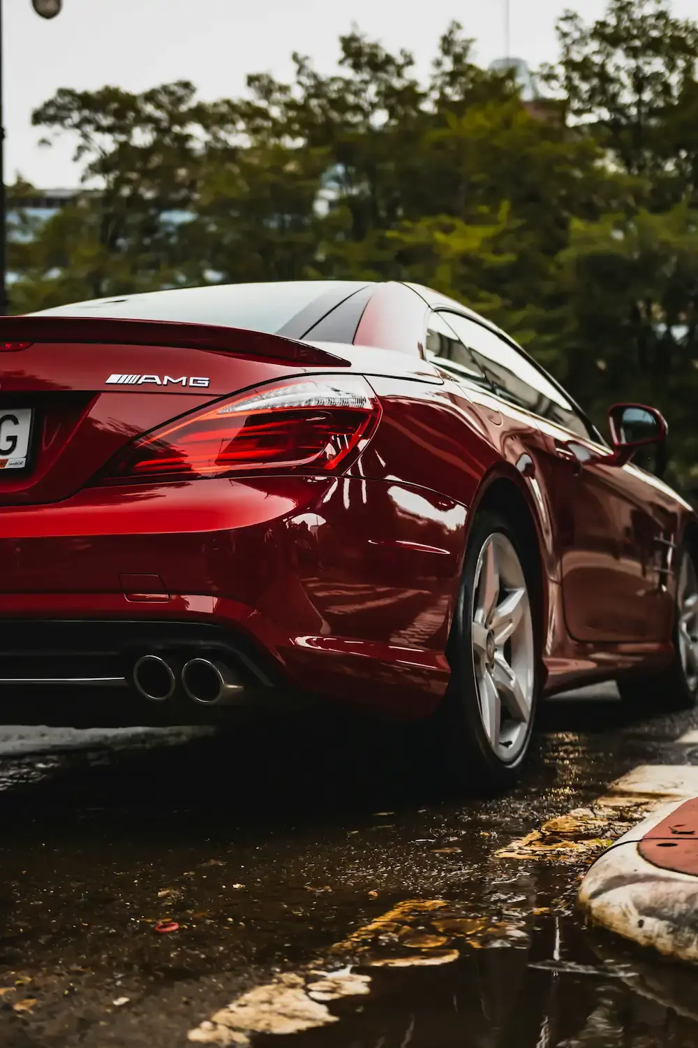 image of a shiny red car with glossy paint