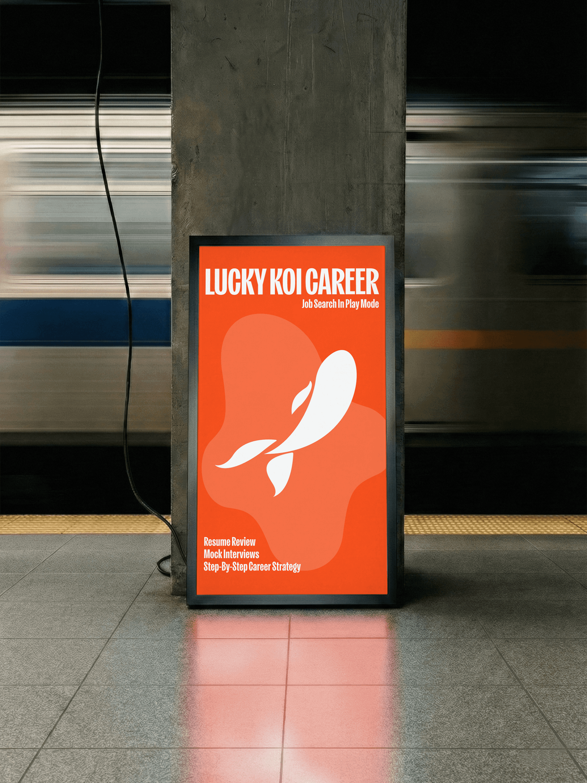 lucky koi career's business poster design