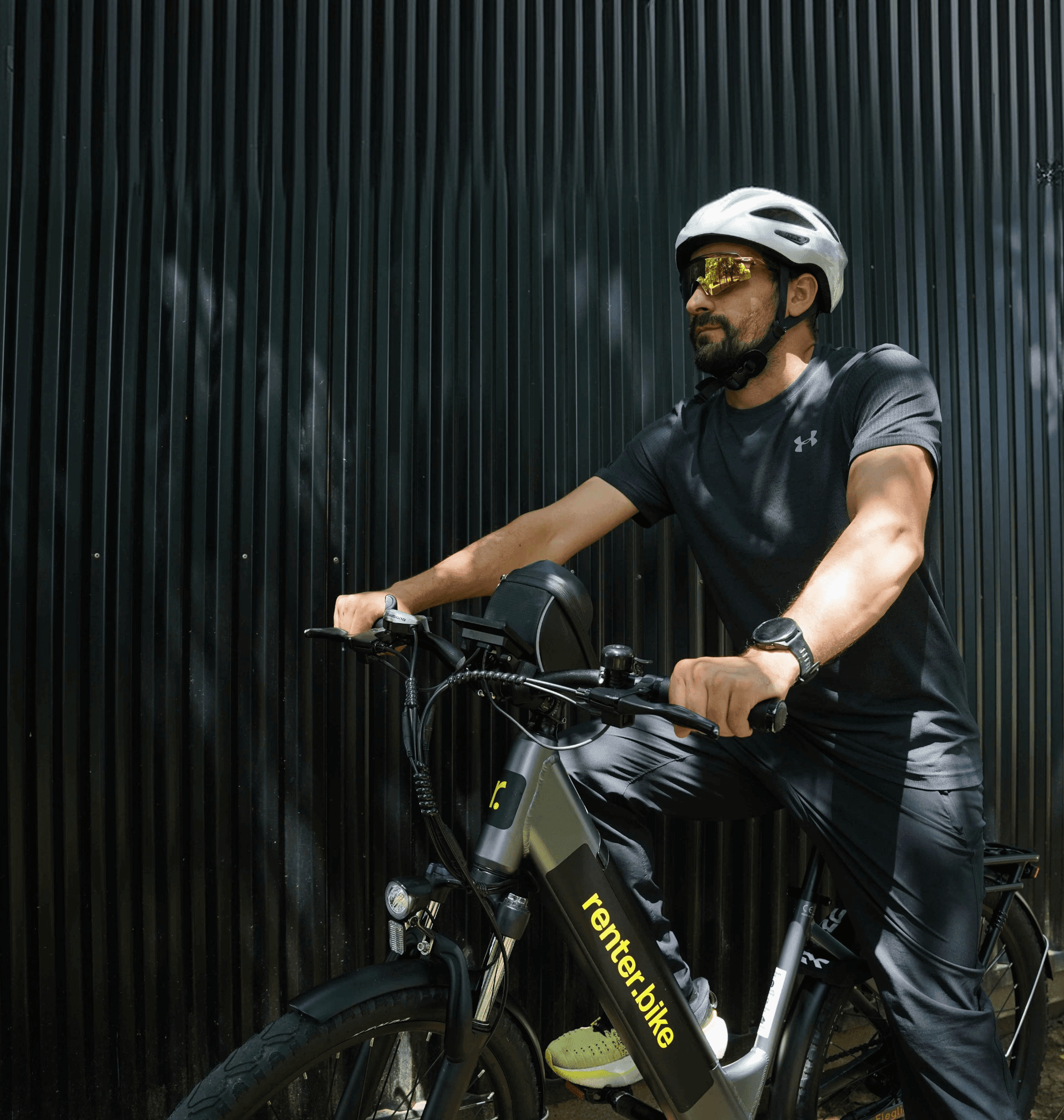 Courier Riding a Bike