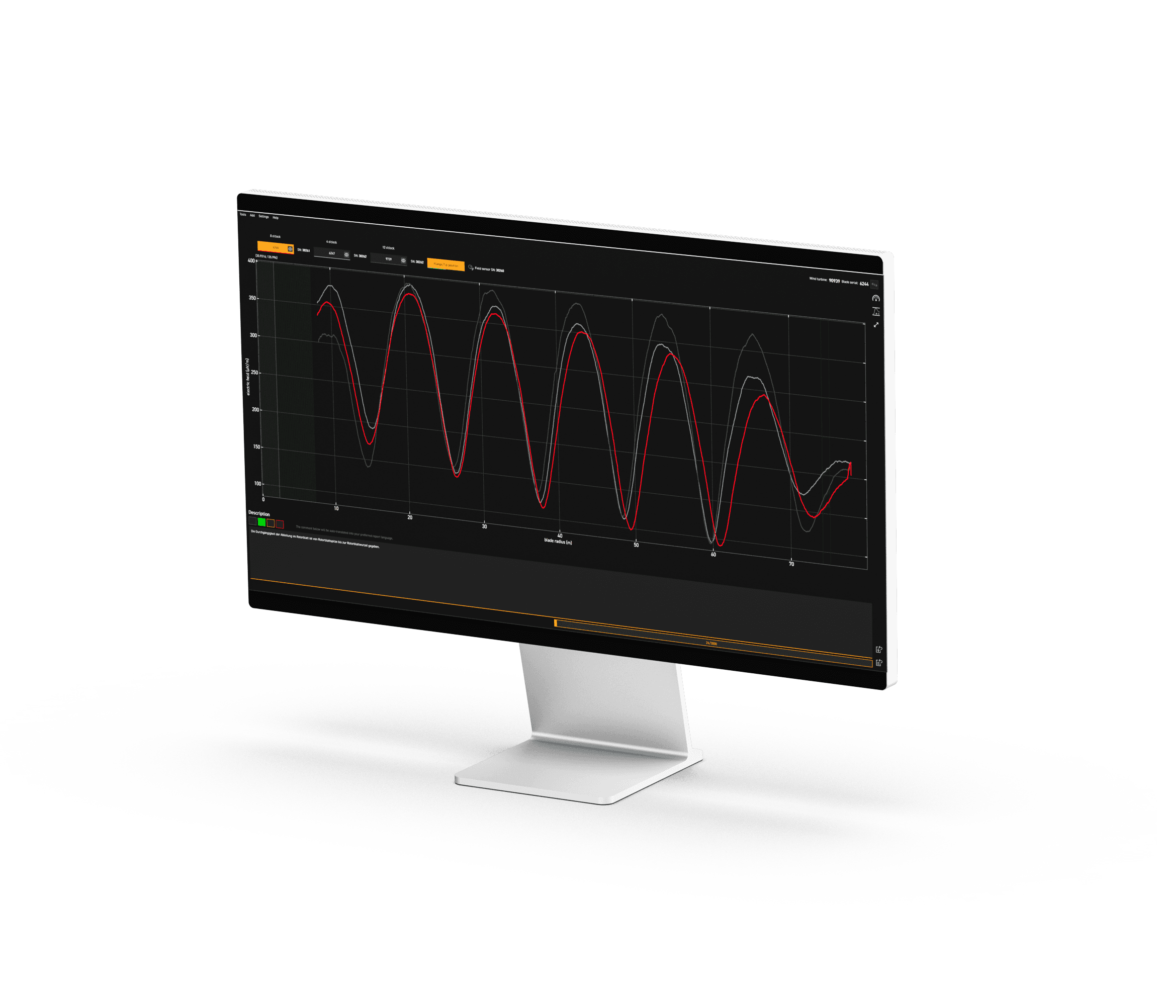 TOPseven | Contactless LPS inspection curve for precise damage detection
