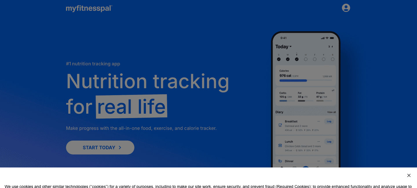 MyFitnessPal: nutrition tracking to pair with Polar calorie data