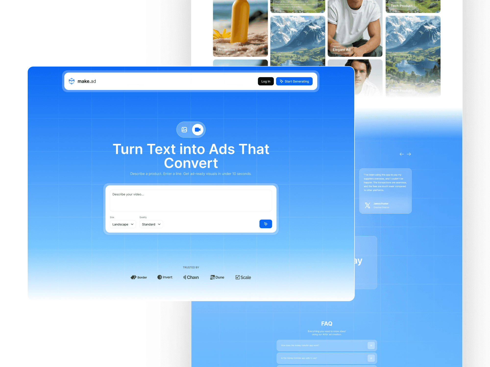 Clear skincare bottle with pink cap, bi-phase serum and floating bubbles on a white backlit background.