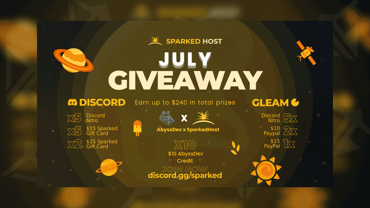 Sparkedhost Giveaway