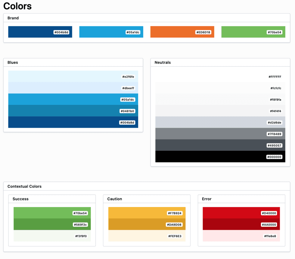 Atlas Design System - Colors