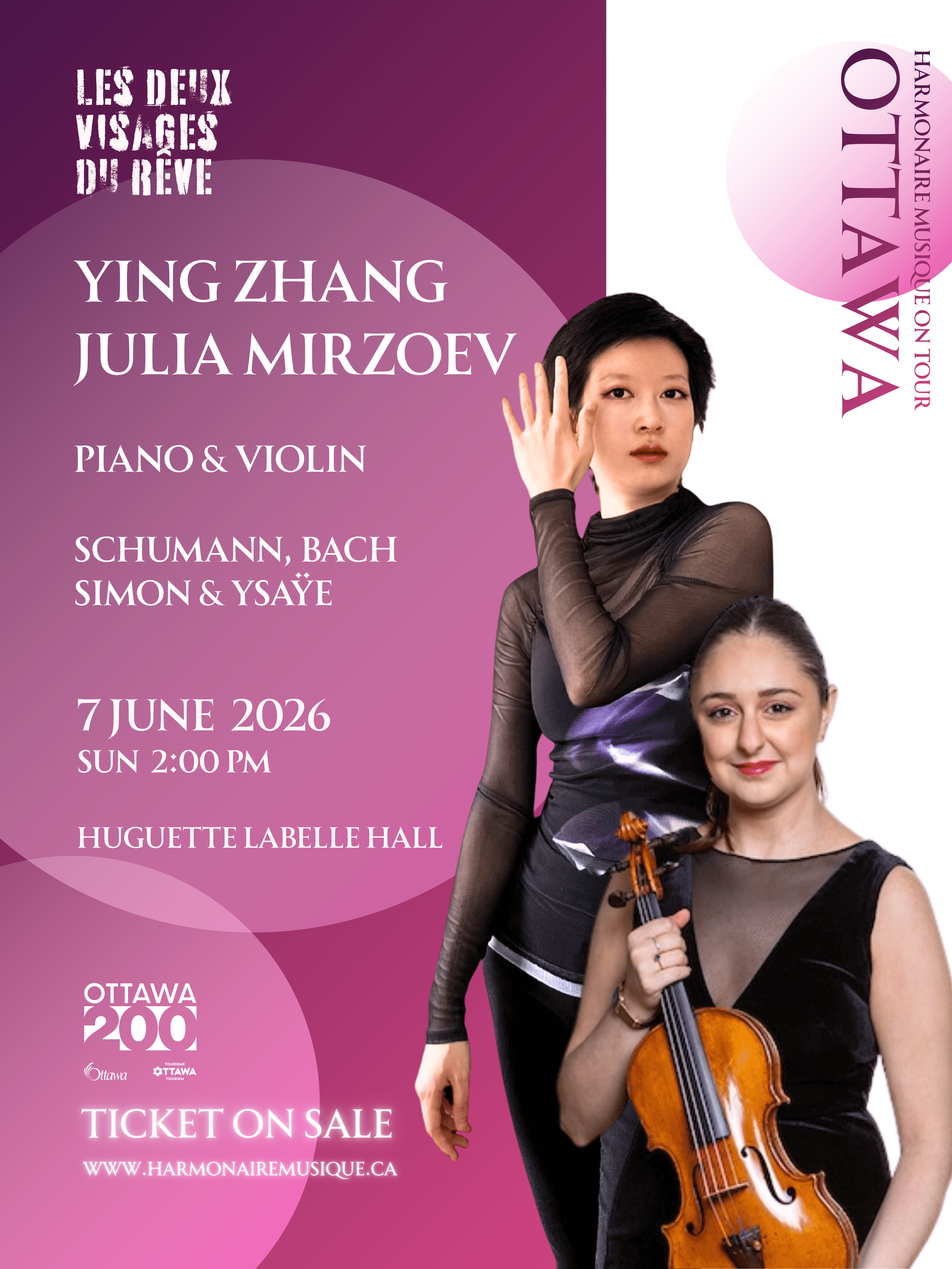 Harmonaire Musique Ying Zhang and Julia Mirzoev