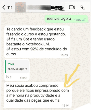 Depoimento de aluno 1