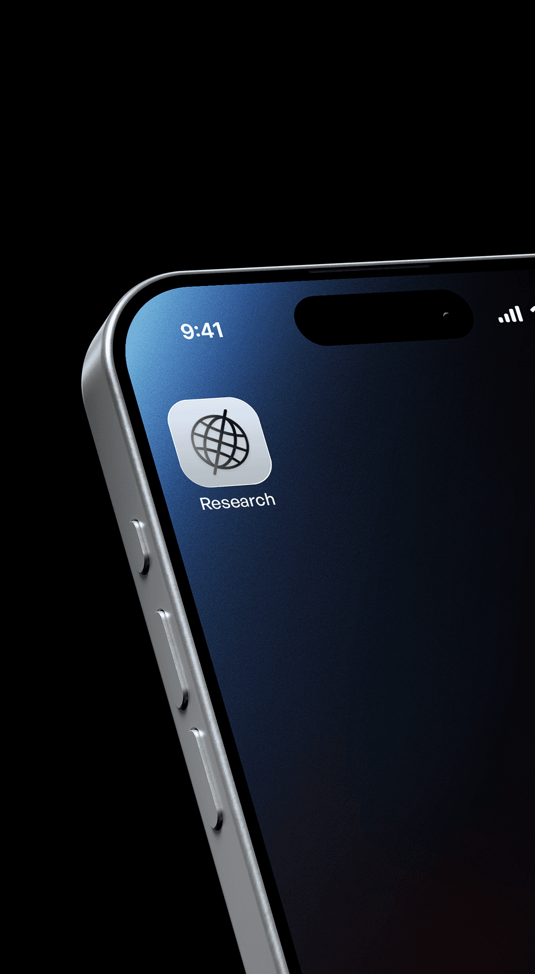 research app iphone mockup