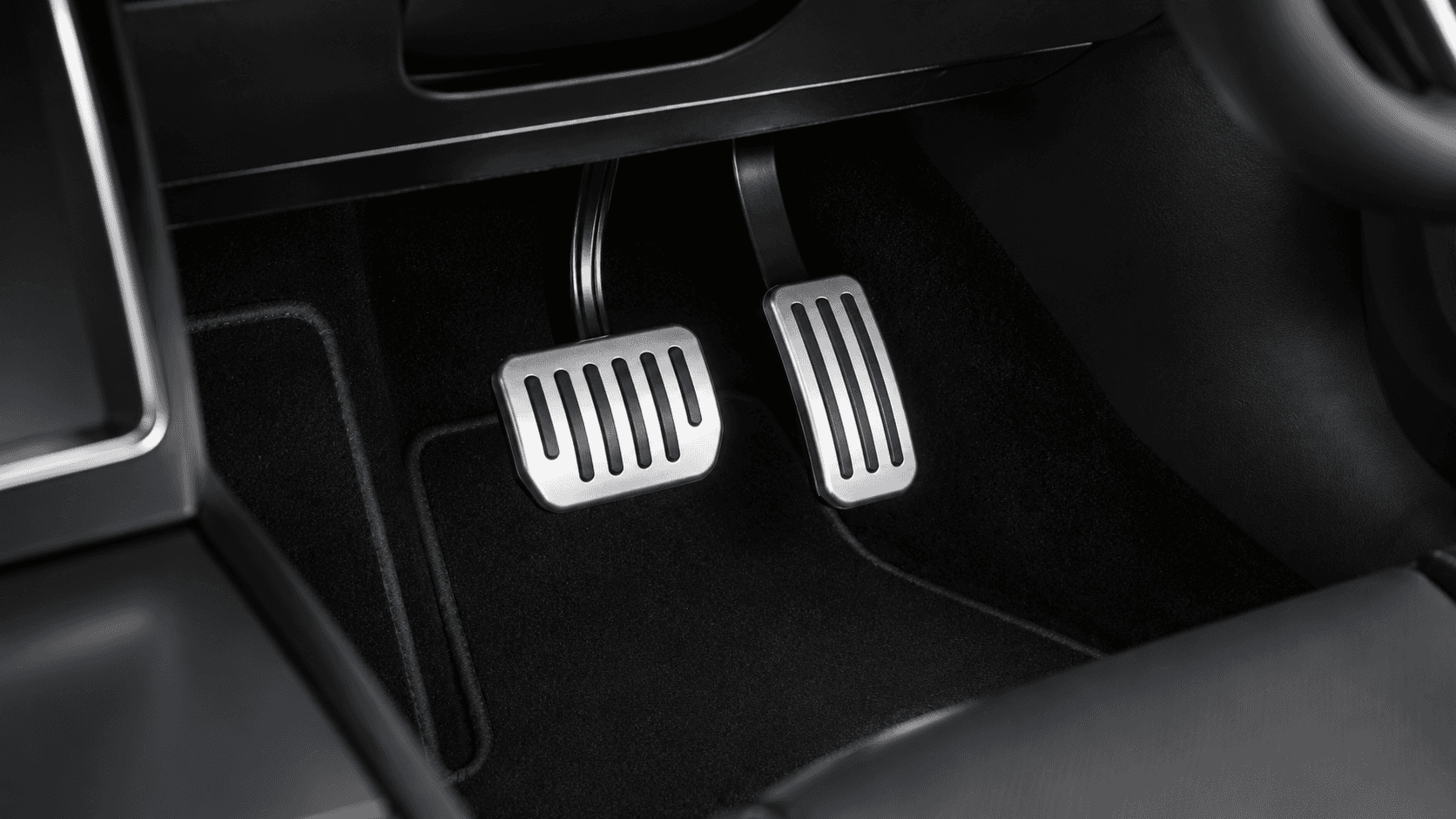 Tesla aluminum pedal cover installed interior sporty look Thailand Juniper Highland YL