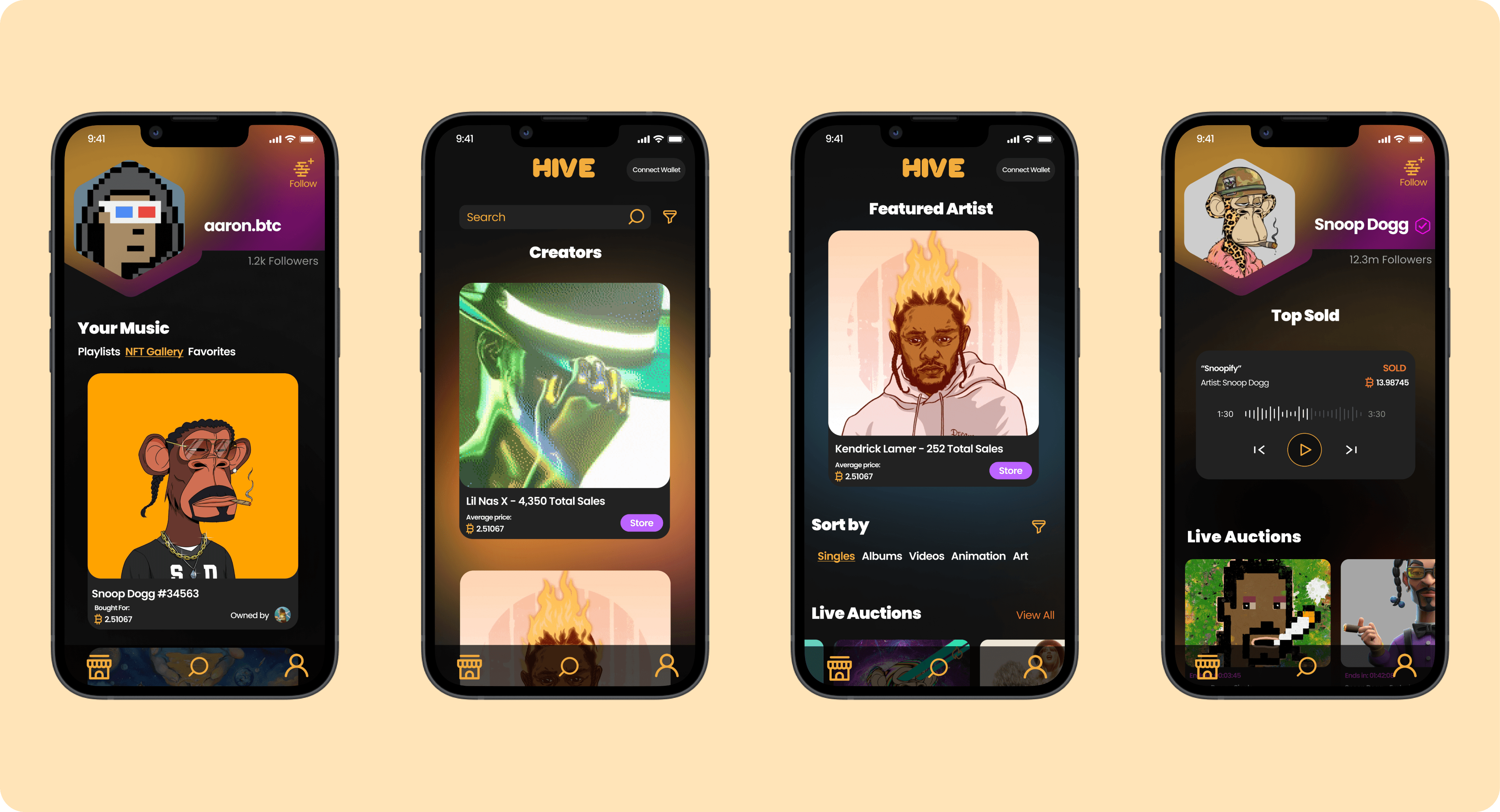 Hive Final Mobile Designs