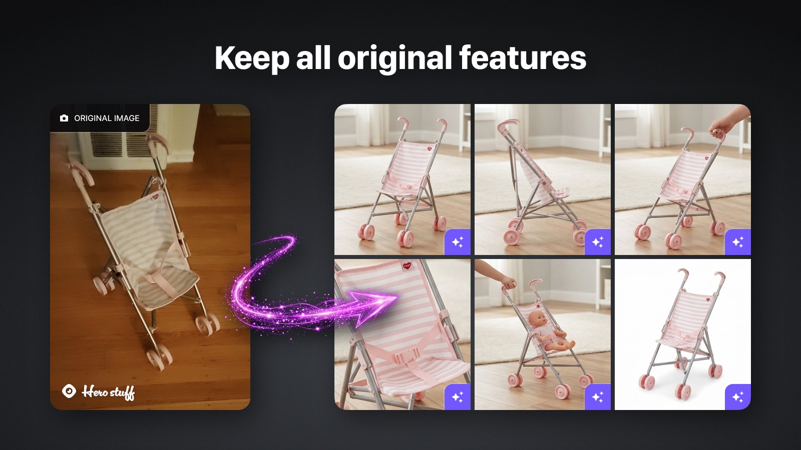 Hero Studio Photos - Keep all original features