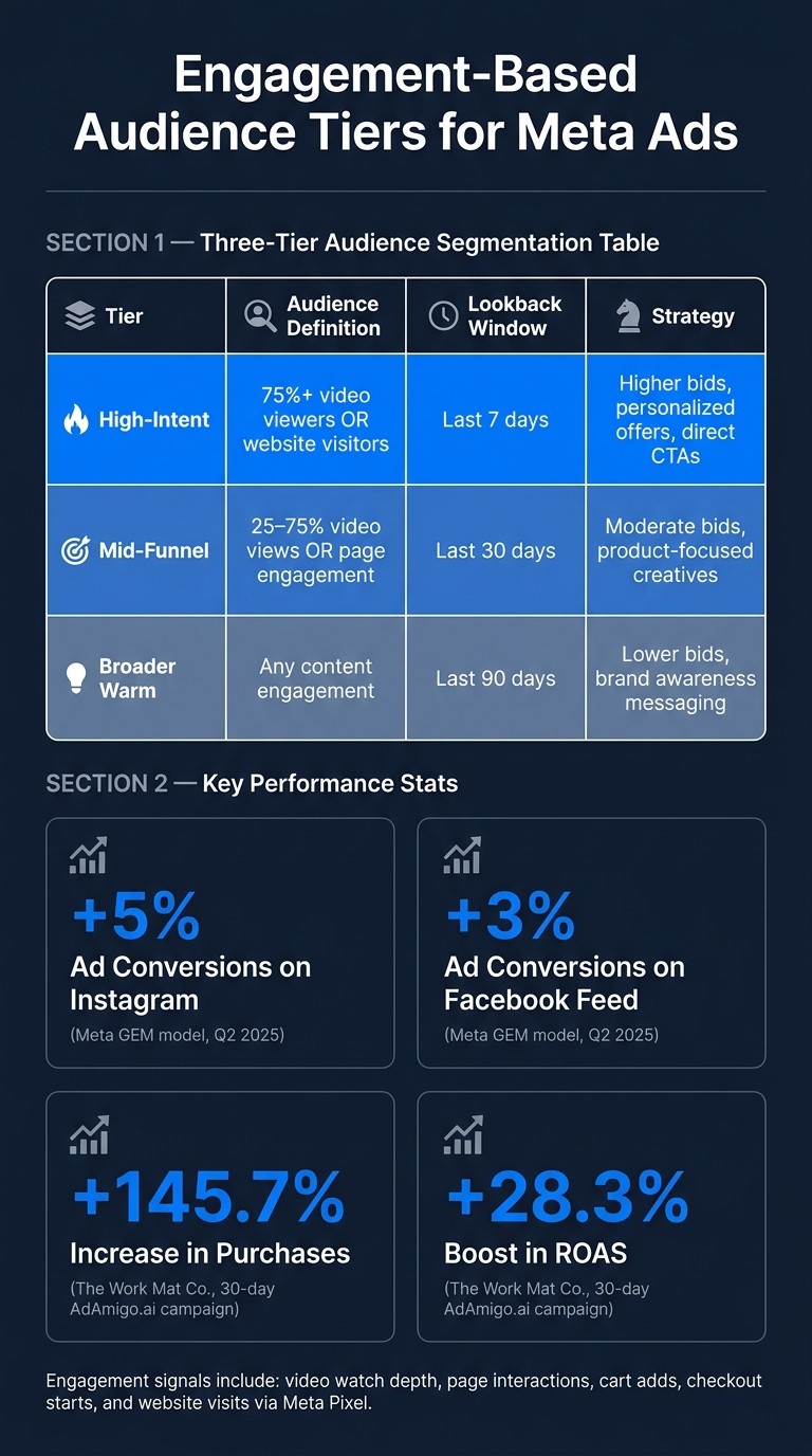 Meta Ad Targeting: Engagement-Based Audience Tiers & Performance Data