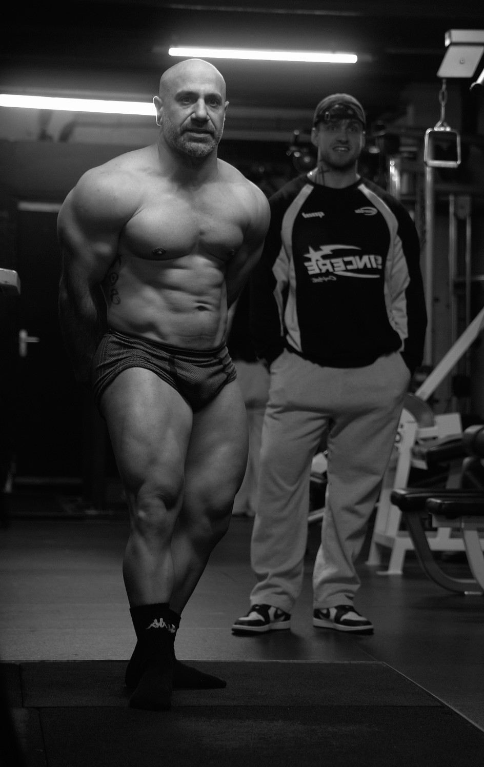 Coach explaining stuff to an athlete