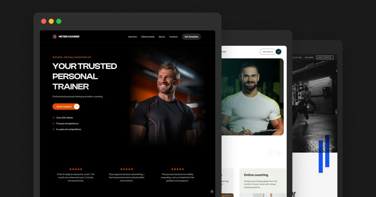 Personal Trainer Website Templates Showcase