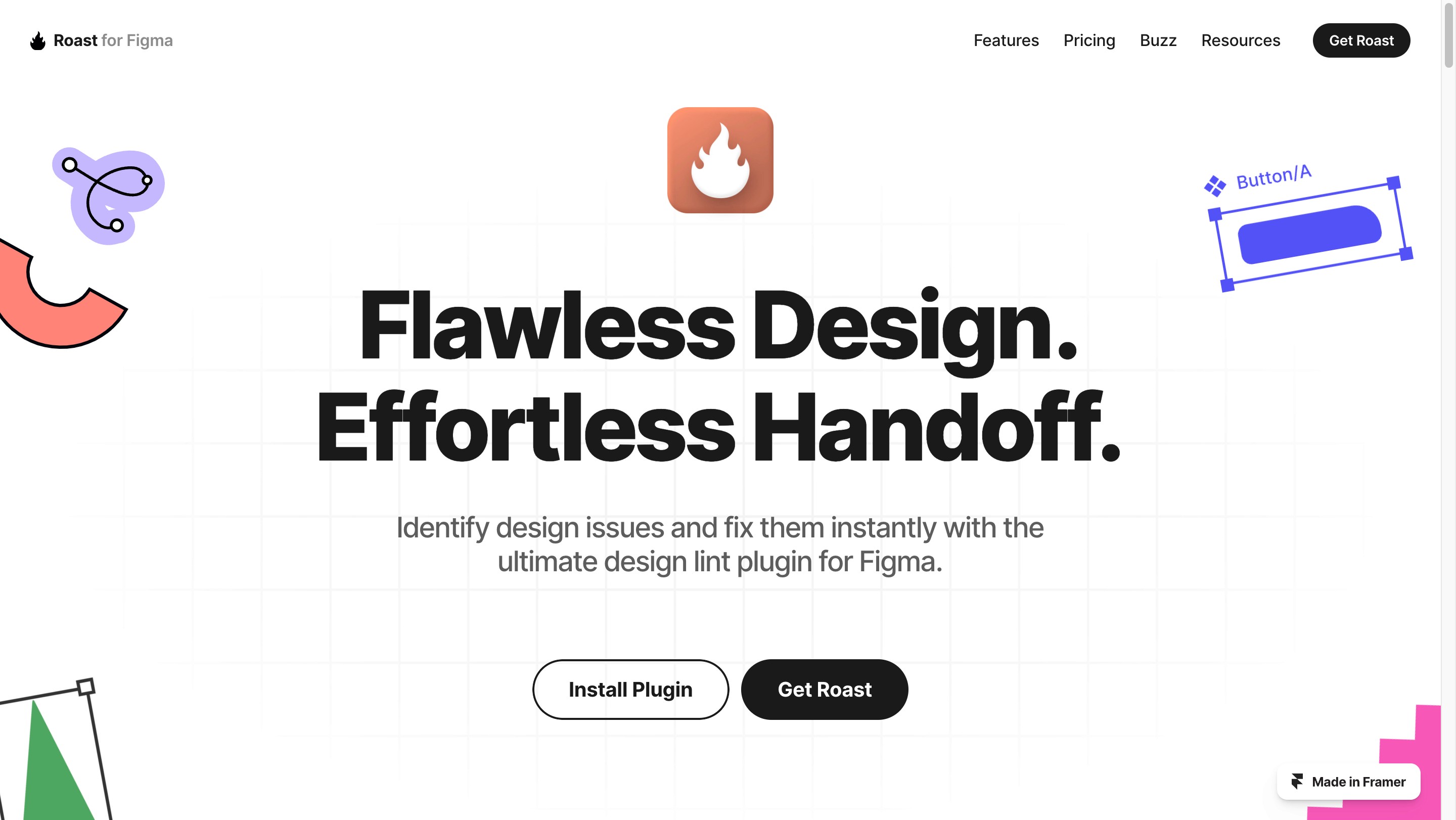 Roast - Landing page website template