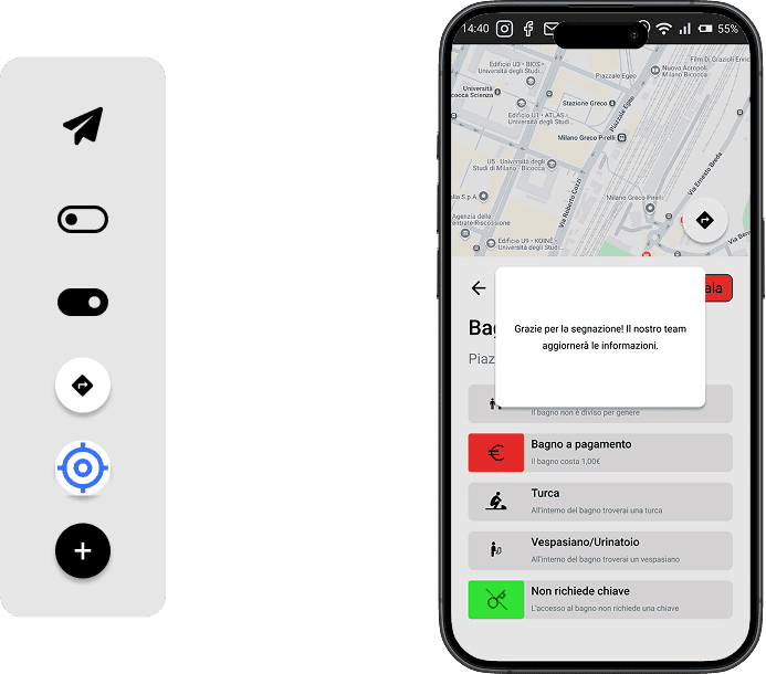 The new UI with the new designed features