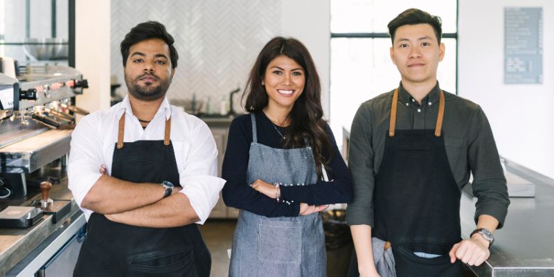 Employees at a café 