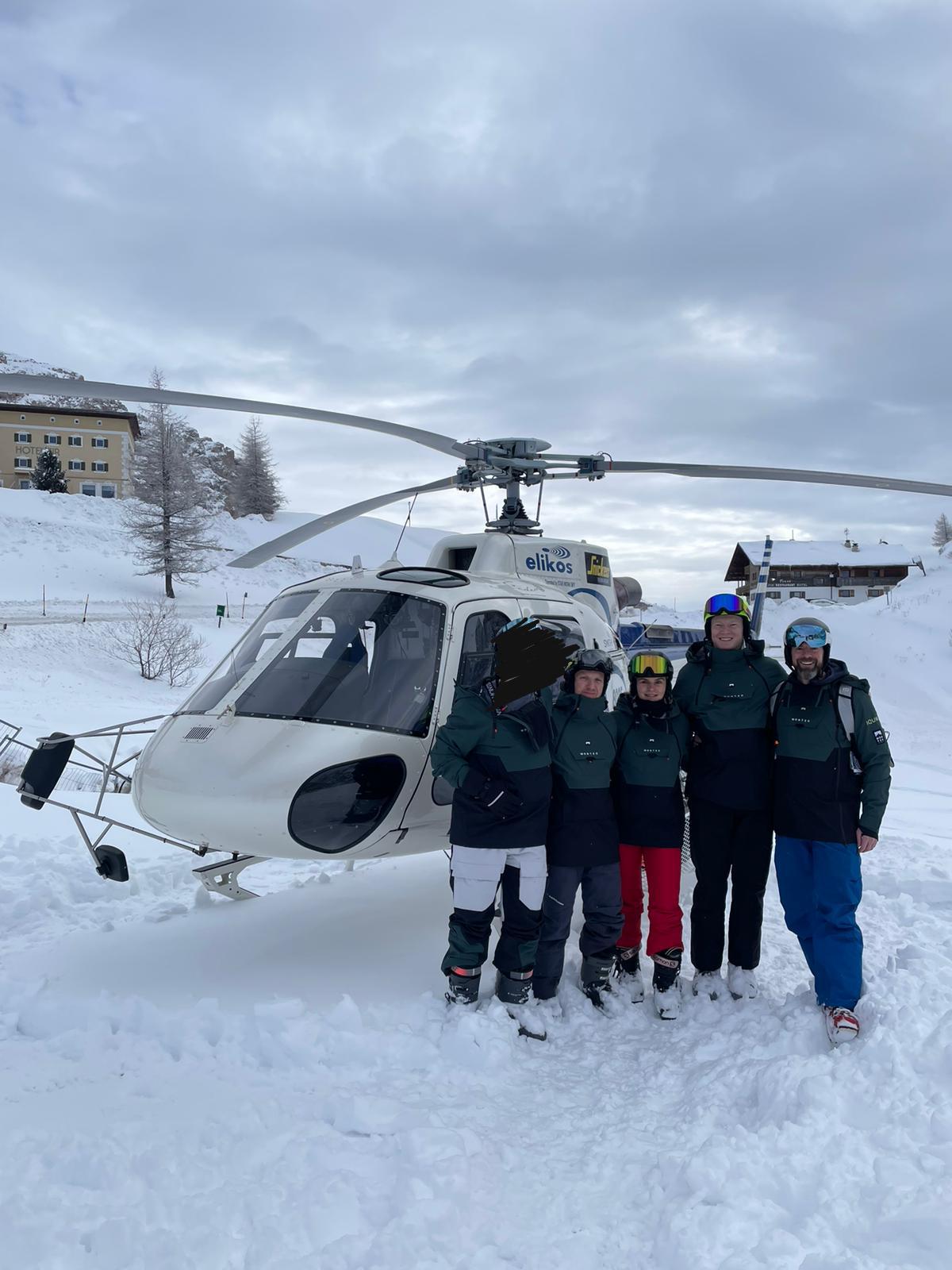 Snow-covered chalet venue for IQUW corporate ski event