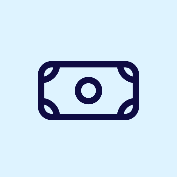 Icono de billete representando el financiamiento de servicios de salud mediante el pago de parqueo