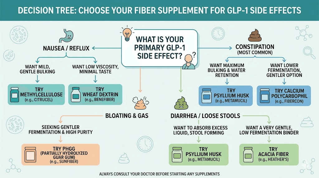 Fiber supplement selection guide for GLP-1 side effects
