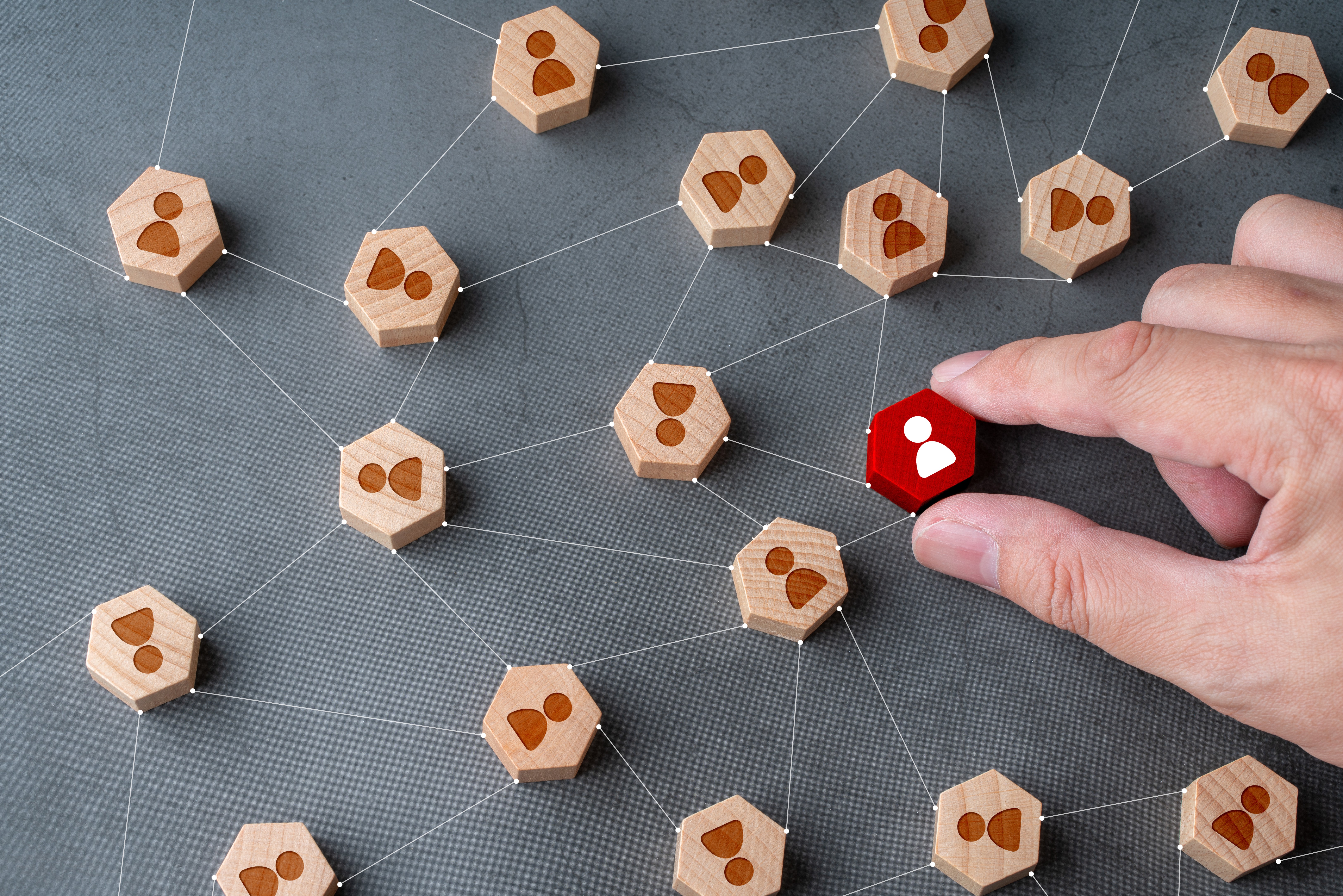 Person reviewing data on tablet