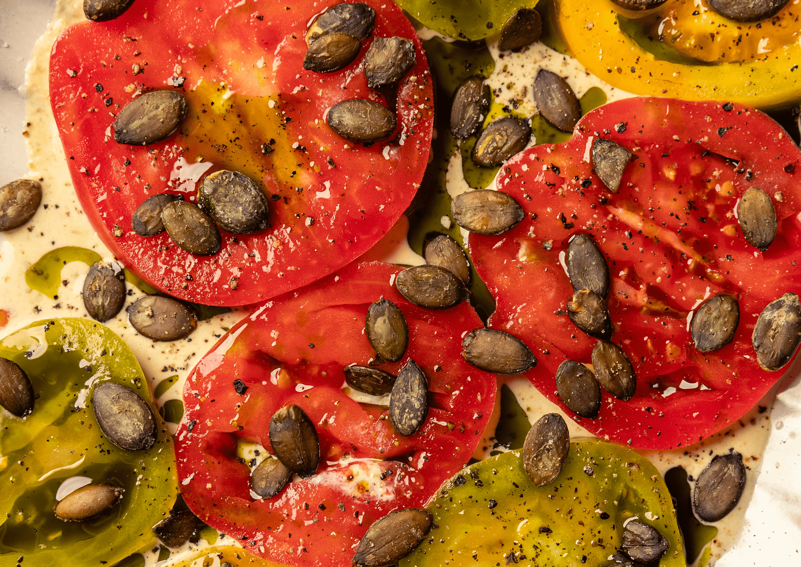 Tomato Pumpkin Seed Salad
