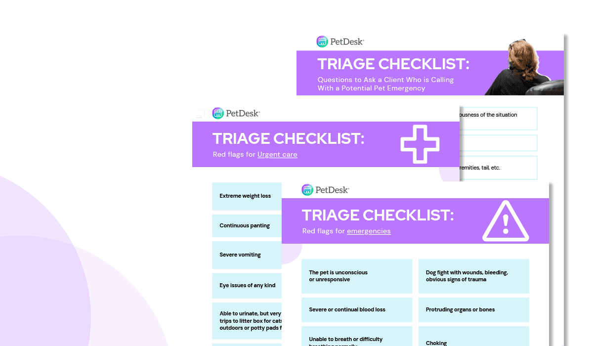 CSR Triage Checklists|A sneak peak at PetDesk's Veterinary Triage Checklists