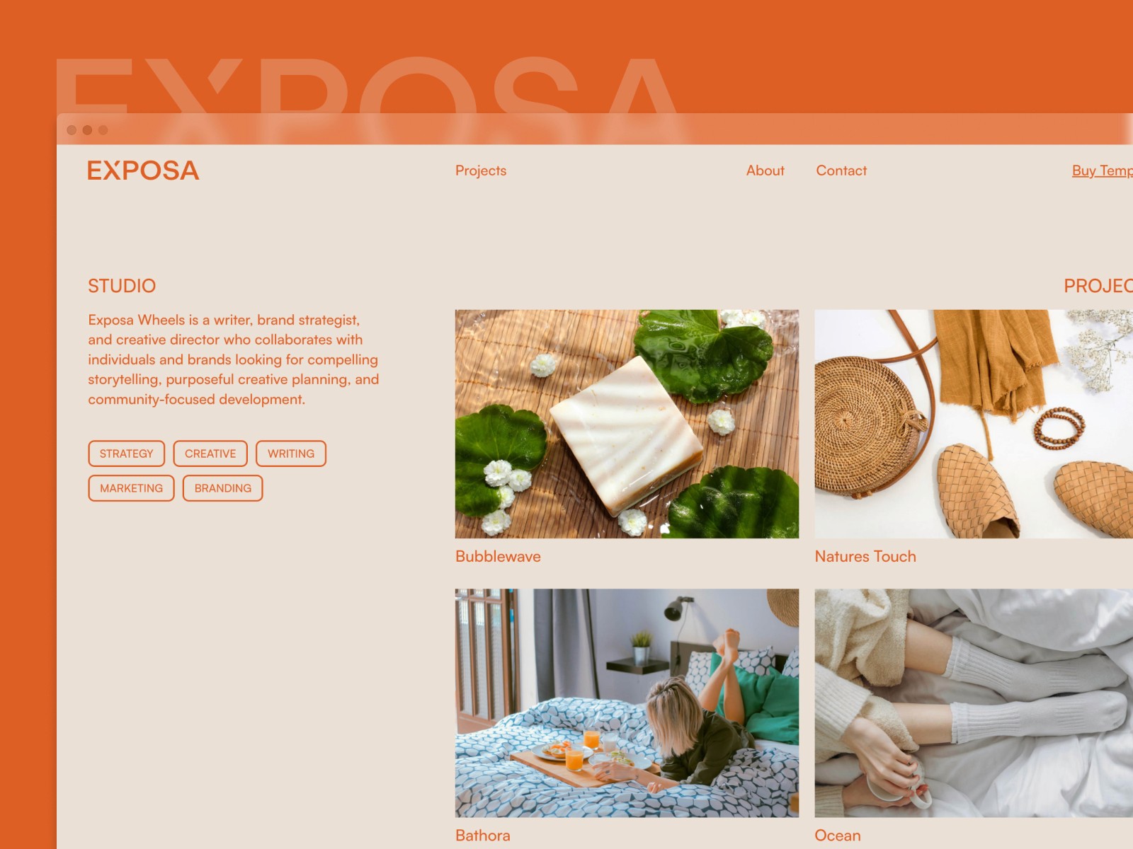 Exposa — 极简现代作品集网站设计灵感