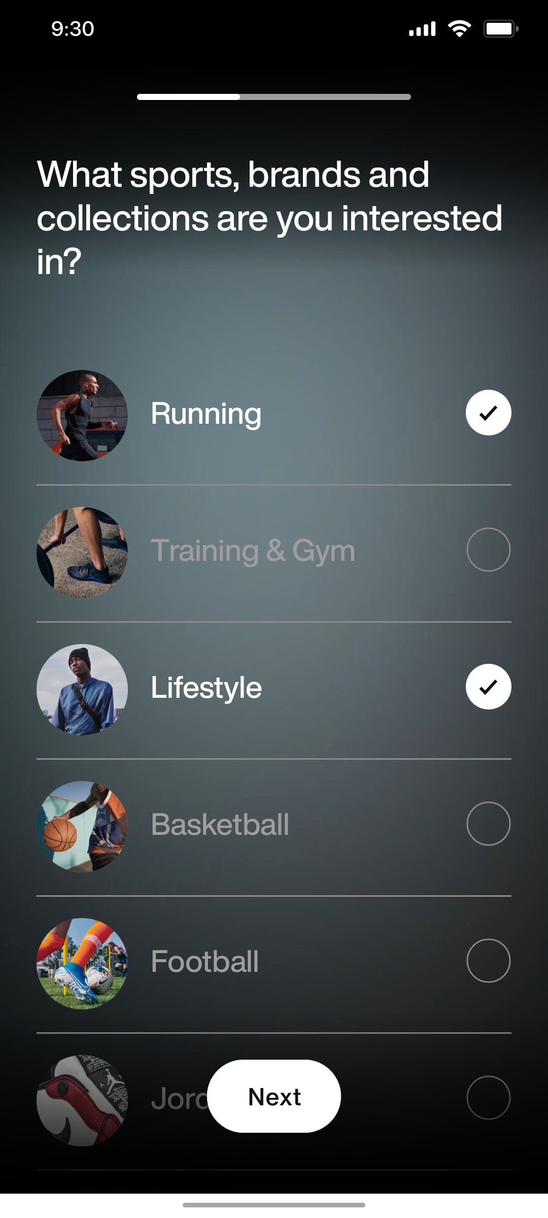 Nike App Next Screen 2