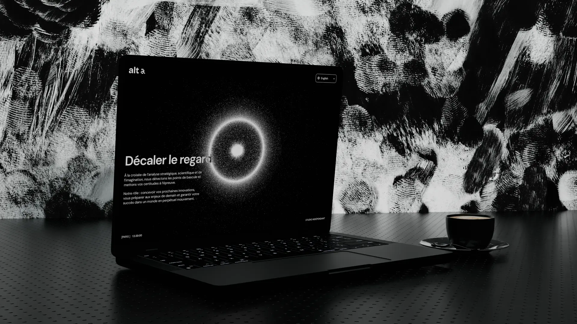 Mockup 3D du site web de Alt-a