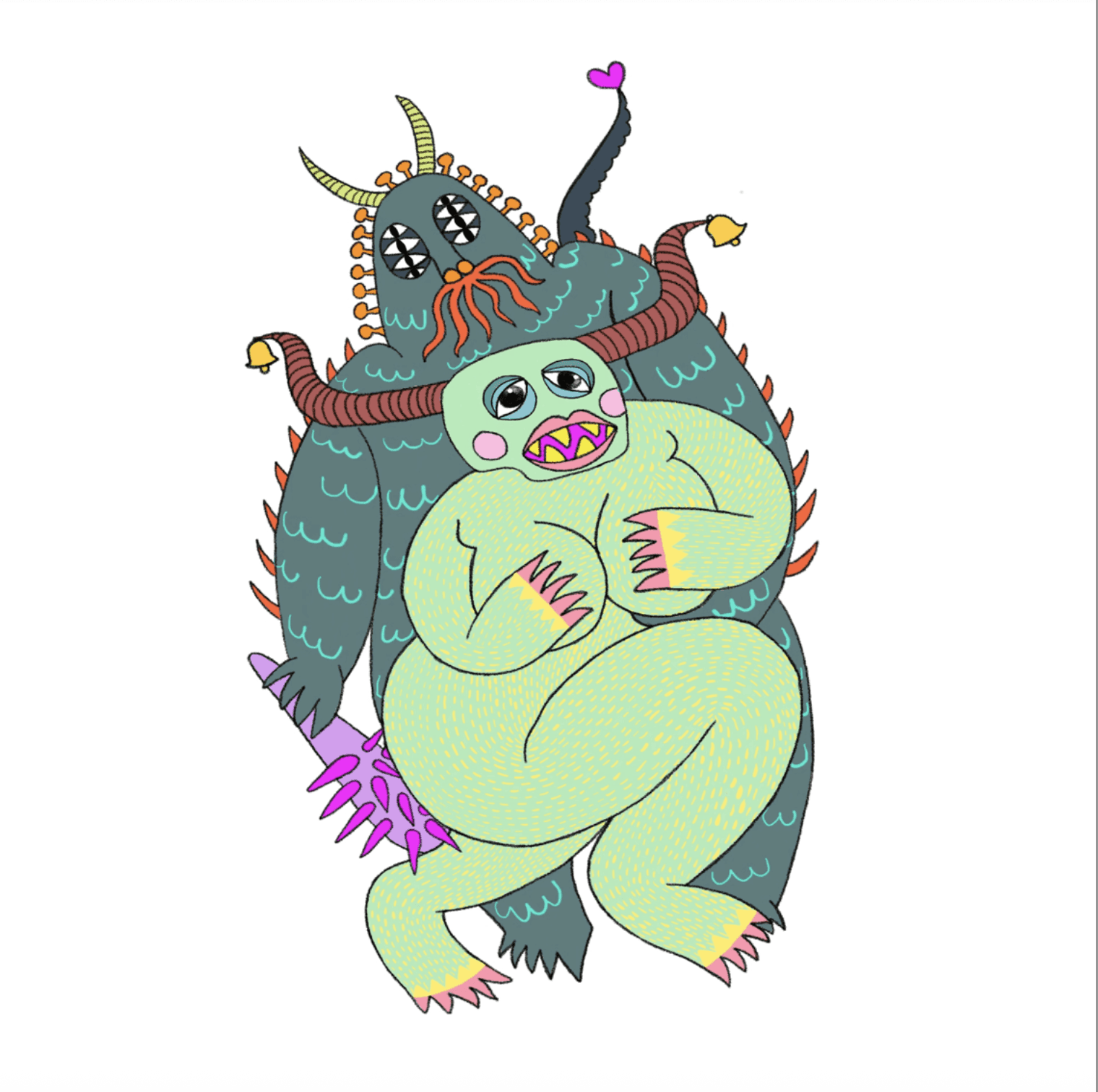 herd of sheep on road painting