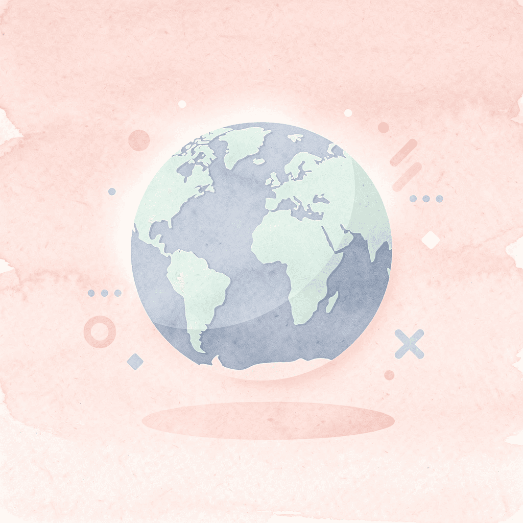 Globe icon representing Arabic language availability