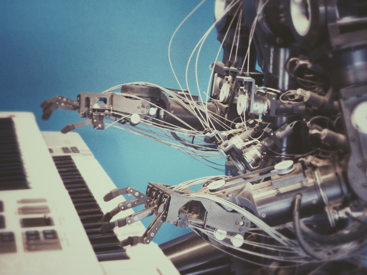 Futuristic technology concept for AI apps