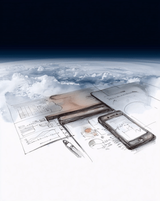 Shot of a smartphone on a grey background
