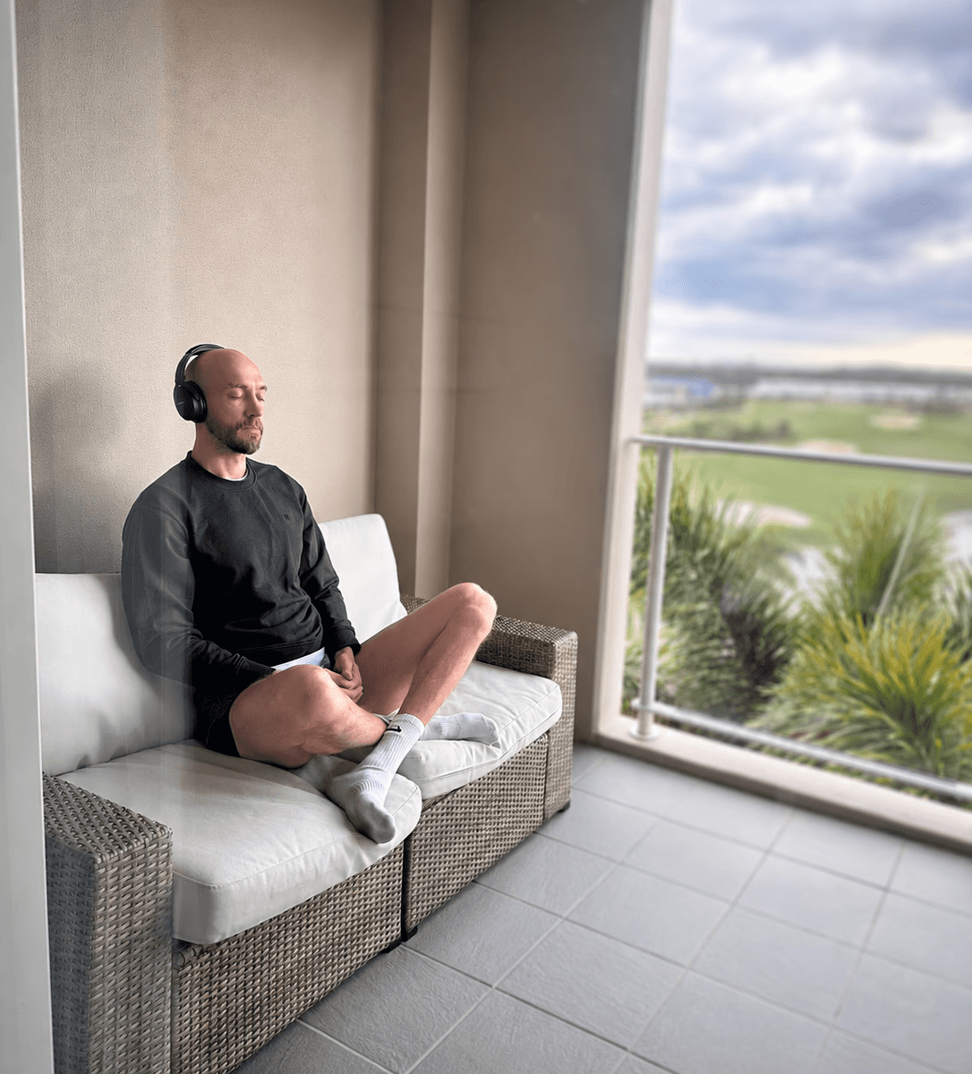 Paul meditating in QLD