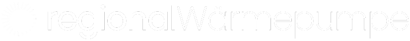 Das regional Wärmepumpe Logo in Weiß.